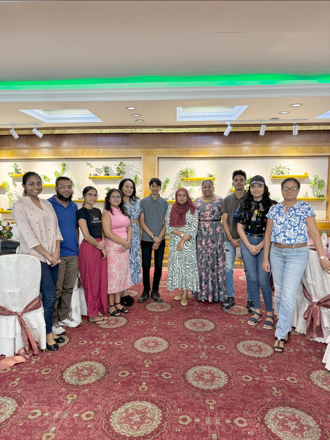 Team attending mental health workshop