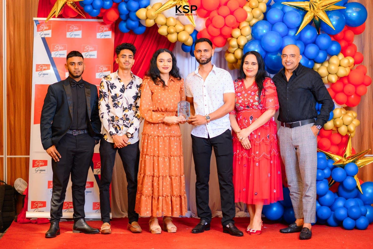 Team attending styles guyana award ceremony
